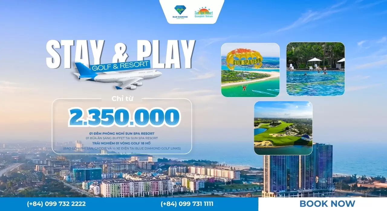 KHÁM PHÁ SÂN GOLF MỚI TẠI ĐỒNG HỚI VỚI GÓI NGHỈ DƯỠNG STAY & PLAY CHỈ TỪ 2.350.000 VNĐ!